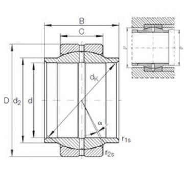 plain bushings bearings GE 12 LO INA