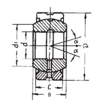 plain bushings bearings GE100ES-2RS FBJ