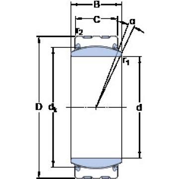 plain bushings bearings GEC 320 TXA-2RS SKF