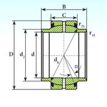 plain bushings bearings GEEM 20 ES 2RS ISB