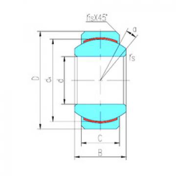 plain bushings bearings GEFZ15C LS