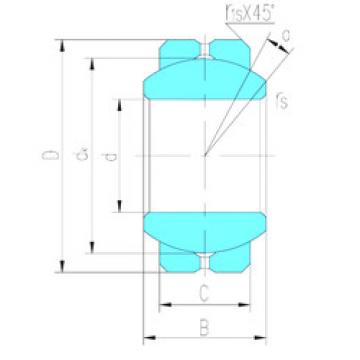 plain bushings bearings GEFZ15S LS