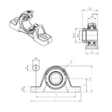 Bearing housed units EXPLE204 SNR