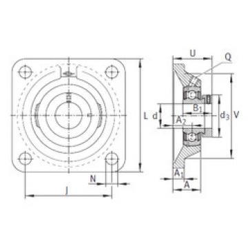 Bearing housed units PCJ25-N-FA125 INA