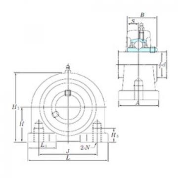 Bearing housed units UCPA205-14 KOYO