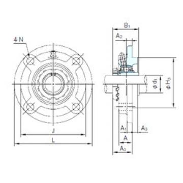 Bearing housed units UKFC216+H2316 NACHI