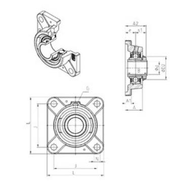 Bearing housed units UKFE216H SNR