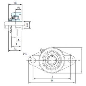 Bearing housed units UKFL206+H2306 NACHI