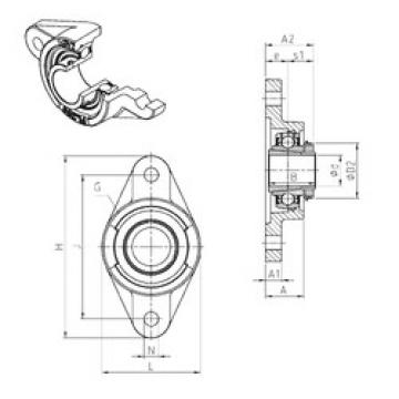 Bearing housed units UKFL212H SNR