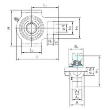 Bearing housed units UKT211+H2311 NACHI