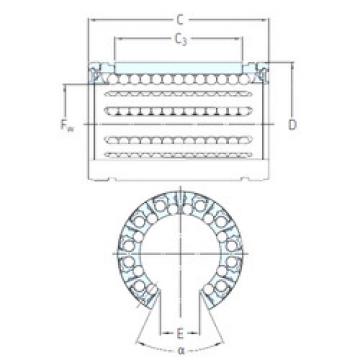 linear bearing shaft LBHT 20 A SKF