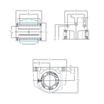 linear bearing shaft LUCD 25 SKF