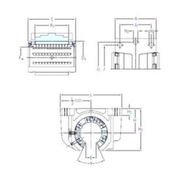 linear bearing shaft LUCF 30-2LS SKF