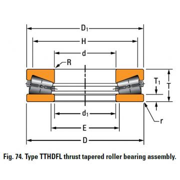 TTHDFL thrust tapered roller bearing E-1987-C