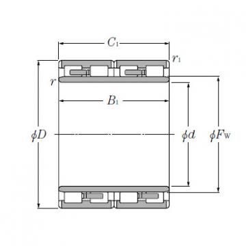 Four Row Cylindrical Roller Bearings NTN 4R10603