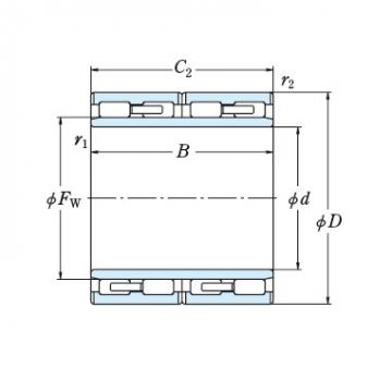 FOUR ROW CYLINDRICAL ROLLER BEARINGS NSK 760RV1031