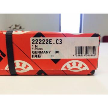 22222 FAG BRAND - NEW IN BOX - FREE SHIPPING - SPHERICAL ROLLER BEARING