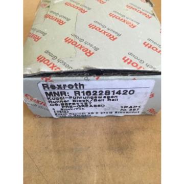 NEW REXROTH BOSCH GROUP R162281420 BLOCK LINEAR BALL BEARING