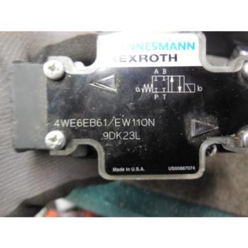 NEW REXROTH DIRECTIONAL VALVE ASSY # 4WE6EB61/EW110N9DK23L