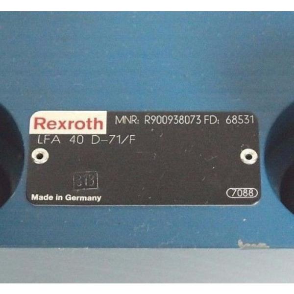 NEW REXROTH R900938073 CARTRIDGE VALVE LFA 40 D-71/F FD: 68531 W/ BOLTS #4 image