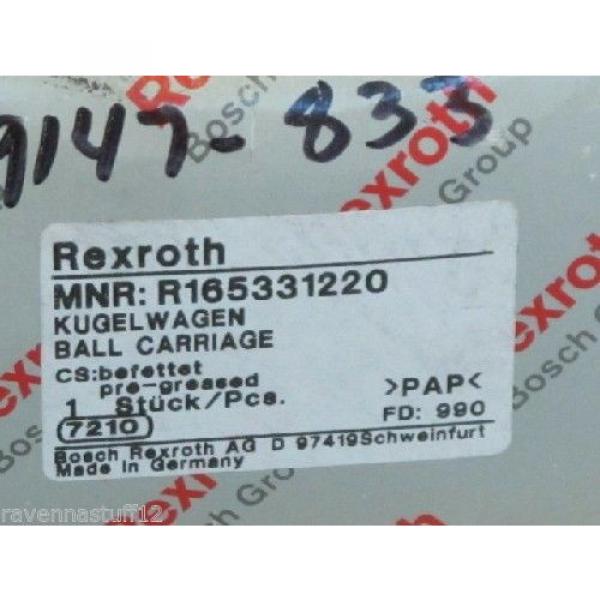 REXROTH R165331220 RUNNER BLOCK BALL CARRIAGE LINEAR BEARING (NEW IN BOX) #5 image