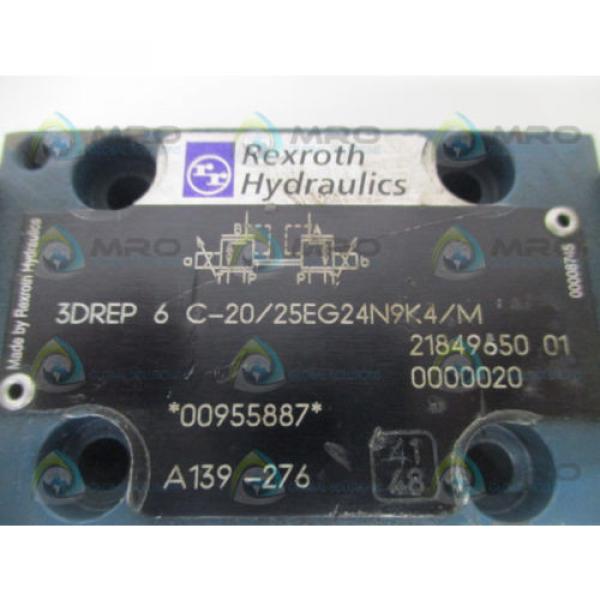 REXROTH 3DREP6C-20/25EG24N9K4/M PROPORTIONAL PRESSURE REDUCING VALVE *USED* #2 image