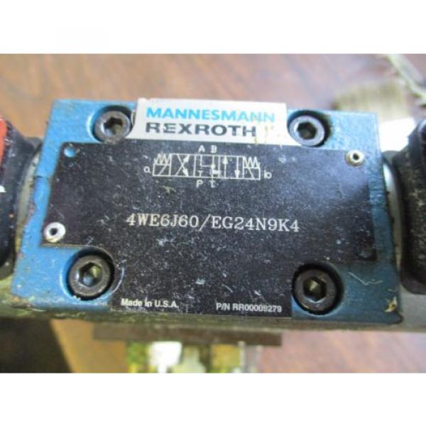 REXROTH VALVE ASSEMBLY 4WE6J60/EG24N9K4 WITH PRESSURE REGULATOR #4 image