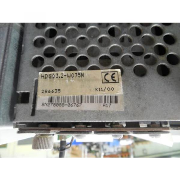 INDRAMAT REXROTH SERVO DRIVE HDS03.2-W075N HDS032-W075N W/ DSS2.1 REV K11/00 #4 image