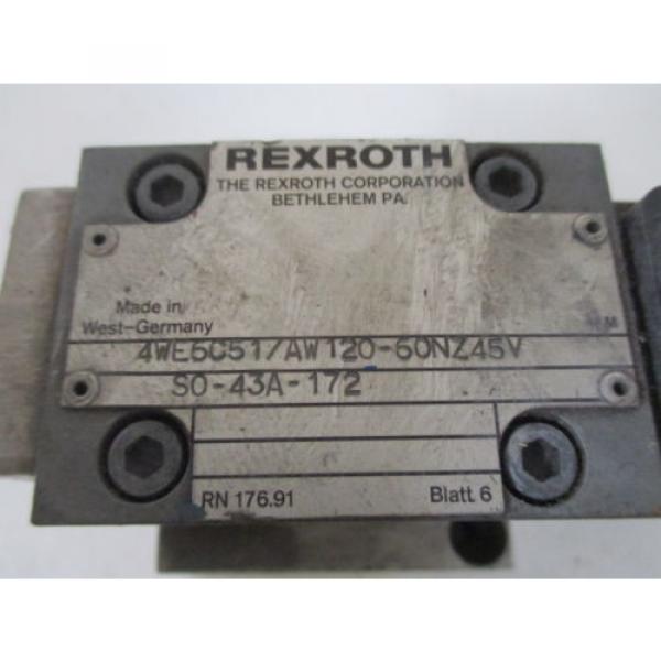 REXROTH 4WE6C51/AW120-60NZ45V SOLENOID VALVE *USED* #4 image