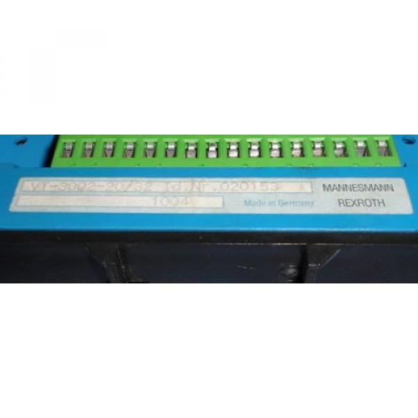 MANNESMANN REXROTH CONTROL CARD SU1 VTS0311S11 W/ VT-3002-20/32 ID#: 020153 #3 image