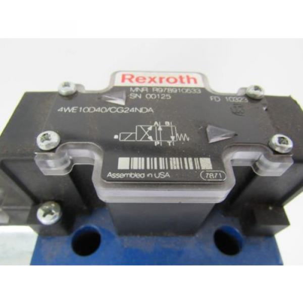 REXROTH HYDRAULIC VALVE 4WE10D40/CG24NDA 4WE10D40CG24NDA 24VDC 1.46 AMP A #7 image