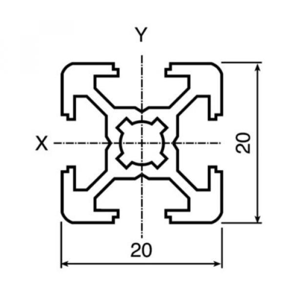 Bosch Rexroth Extrusion Aluminium (Cut To Length),6mm Groove,3000mm L, 20x20mm #2 image