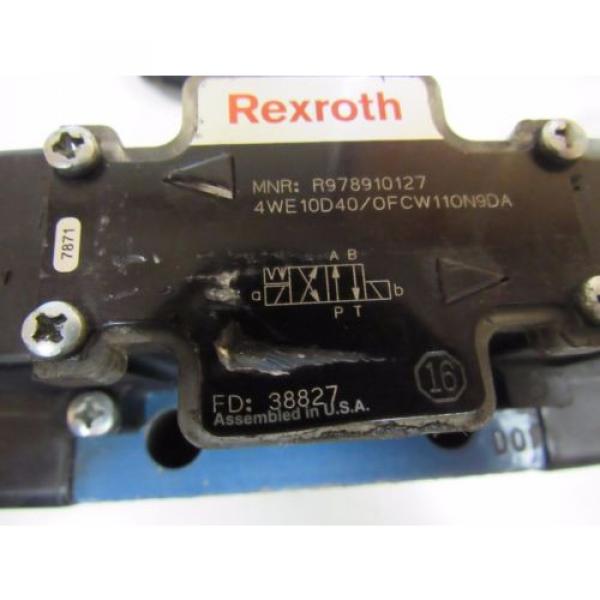 REXROTH HYDRAULIC VALVE 4WE10D40/OFCW11ON9DA 4WE10D40OFCW11ON9DA 110/120V #3 image