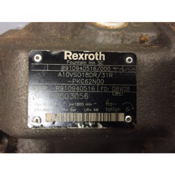 Rexroth Hydraulic Pump A10VSO18DR /31R R910940516 / 000 #2 image