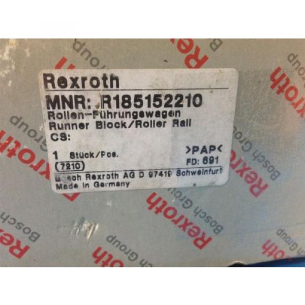 NEW BOSCH REXROTH R185152210 RUNNER BLOCK &amp; ROLLER RAIL 7210 (U4) #2 image