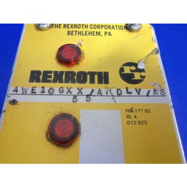 REXROTH 4WE10GXX/ANDLV/AS55110/120 VOLTS 50/60 HERTZ HYDRAULIC VALVE #2 image