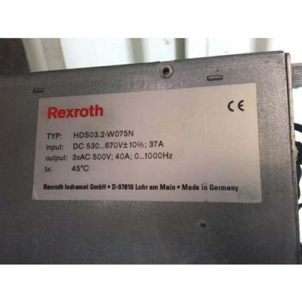 Indramat Rexroth Servo Drive, HDS03.2-W075N, w /DSS02.1, CLC-D02.3, DBS03.1 Used #5 image