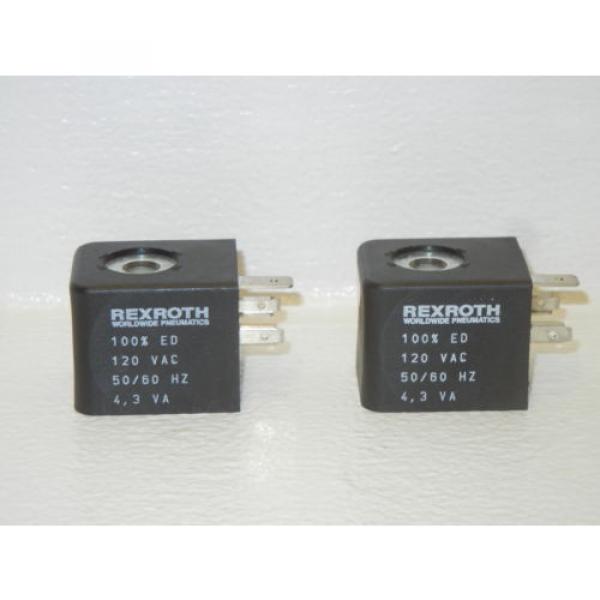 LOT OF 2 REXROTH W5140 NEW-NO BOX SOLENOID COIL 120 VAC W5140 #2 image