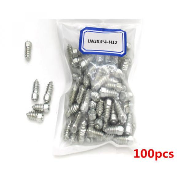 100Pcs Universal 9mm Screw in Tire Stud Snow Spikes Racing Track Tire Ice Studs #2 image