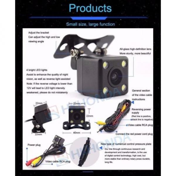 4.3 TFT Flodable Monitor + 4 LED Car Dynamic Track Rear View Reverse CCD Camera #8 image