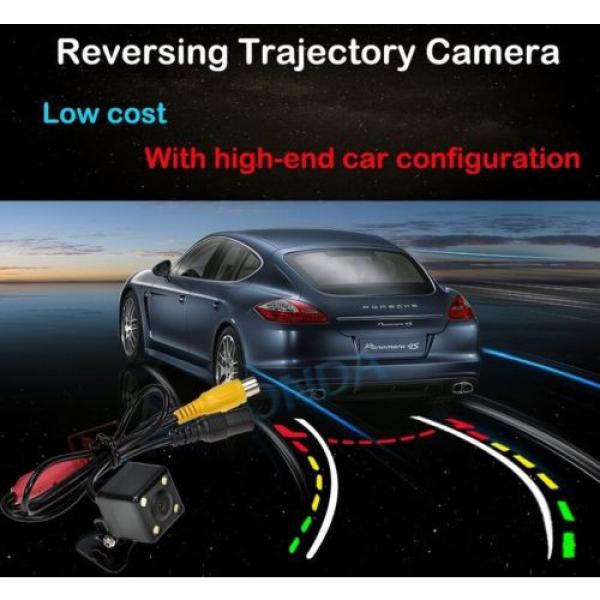 4 LED Car Dynamic Track Rear View Reverse trajectory CCD Camera tracking Lines #1 image