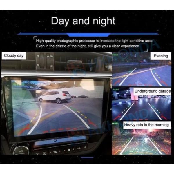 4 LED Car Dynamic Track Rear View Reverse trajectory CCD Camera tracking Lines #3 image