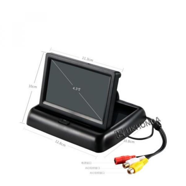 4.3&#034; 2AV Monitor Screen + 4LED Car Track Dynamic Trajectory Rearview CCD Camera #11 image