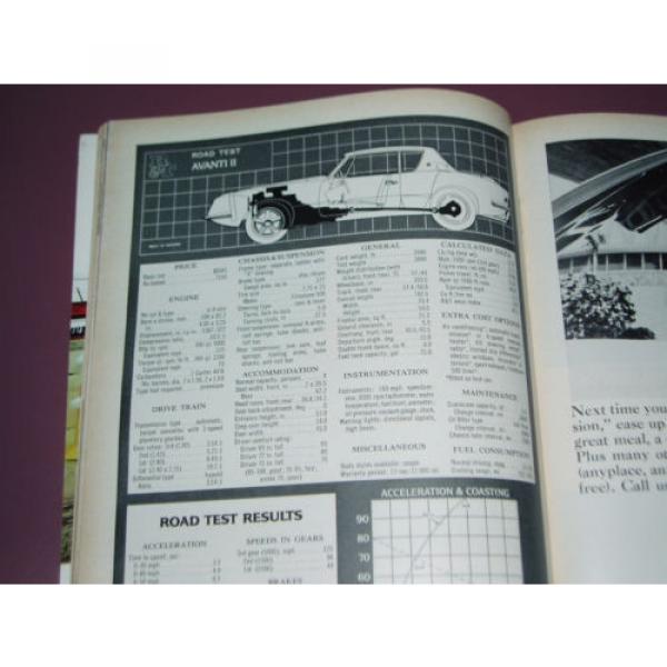 1966 AVANTI II - VOLVO 1800S -ROAD &amp; TRACK TEST DATA/STUDEBAKER/vs57/sn60/paxton #9 image