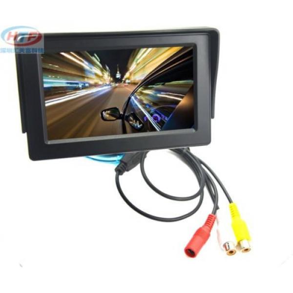 4.3&#034; 2AV sucker Screen + 4LED Car Track Dynamic Trajectory Rearview CCD Camera #11 image