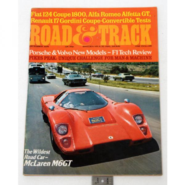 Road &amp; Track Magazine Dec. &#039;74 Porsche Volvo Alfa Romeo Alfetta McLaren M6GT #1 image