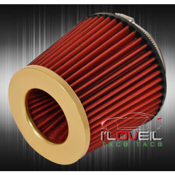 FOR VOLVO 2.5&#034; AIR FILTER CAI TRACK HIGH PRESSURE FLOW INTAKE UPGRADE UNIT GOLD #2 image