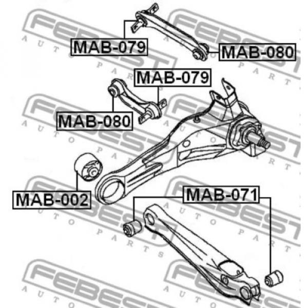 Arm Bushing For Rear Track Control Rod For Volvo S40 I (1996-2004) #2 image