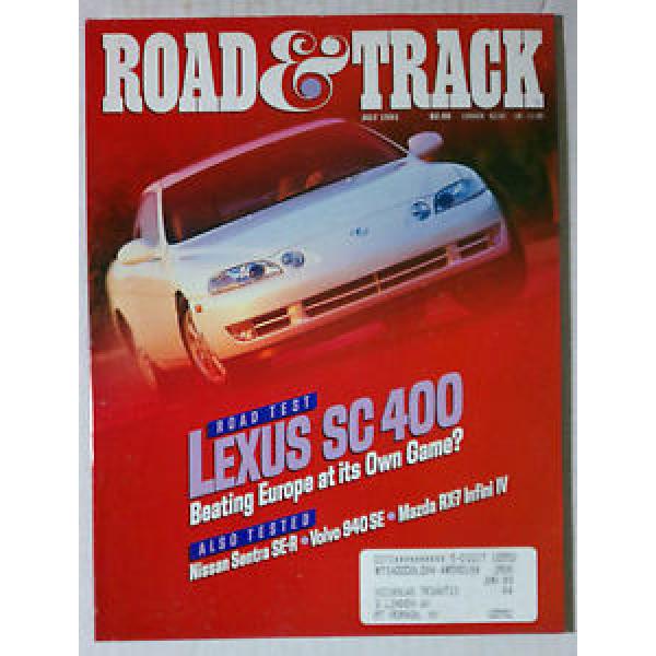 ROAD &amp; TRACK VINTAGE CAR MAGAZINE 1991 JULY LEXUS SC400 RX7 VOLVO SENTRA SE-R #1 image