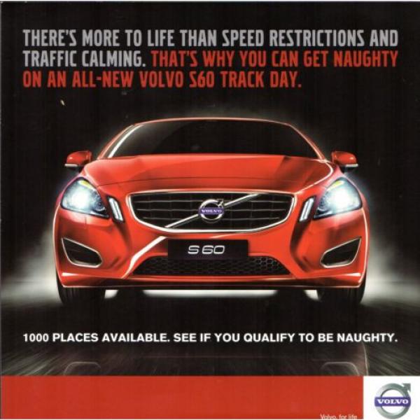 Volvo S60 Launch Track Day Events 2010 UK Market Mailer Leaflet Brochure #1 image